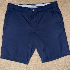 Peter Millar Dark Blue Flat Front Shorts